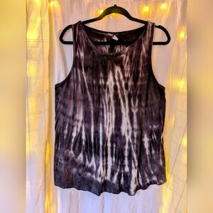 Old Navy, Navy and White Tie-Dye Tank Top